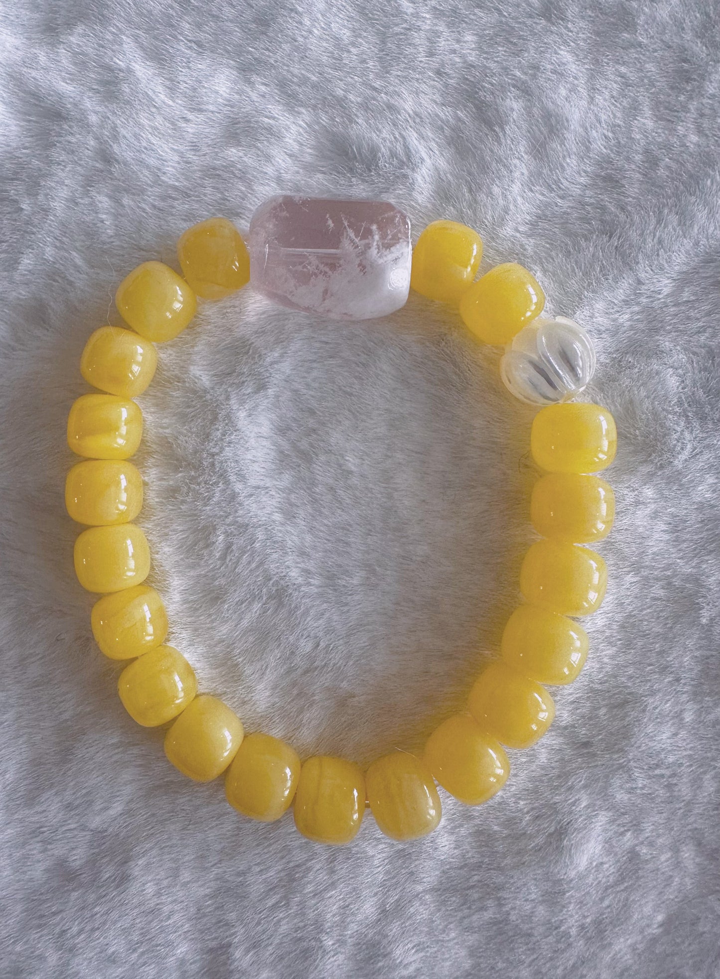 Amber with Sakura Phantom Quartz