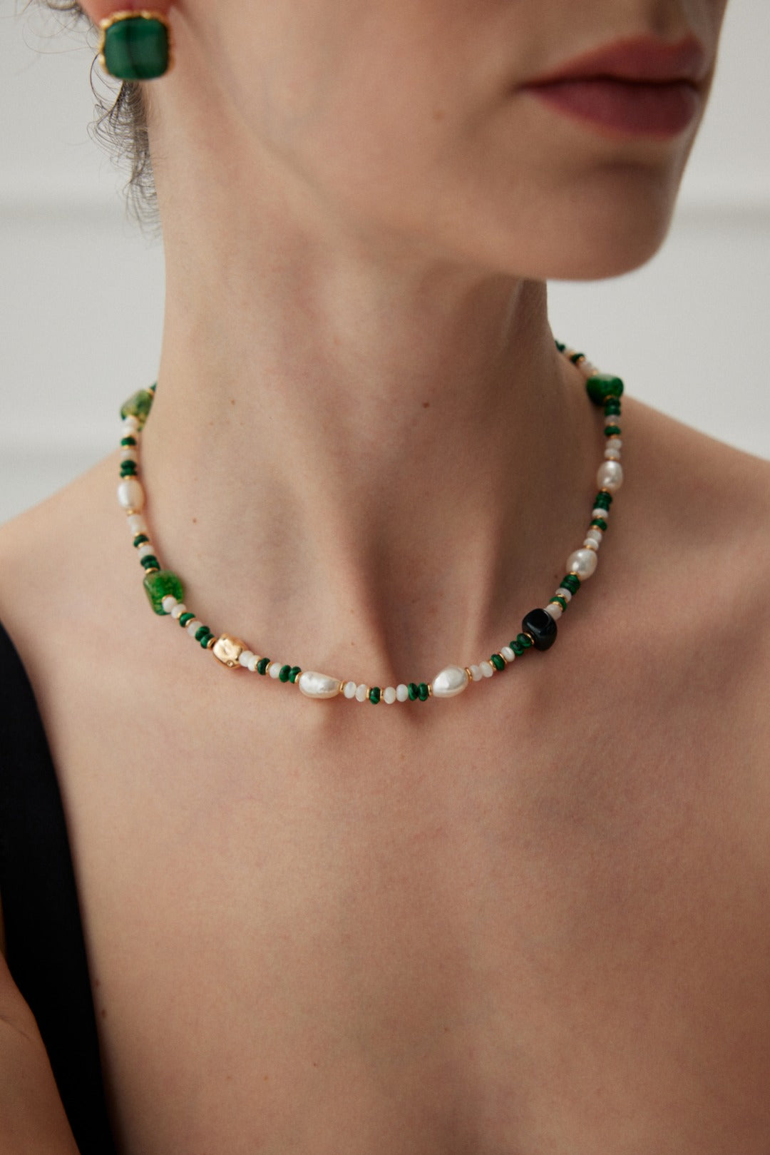 Verdant Pearl Necklace