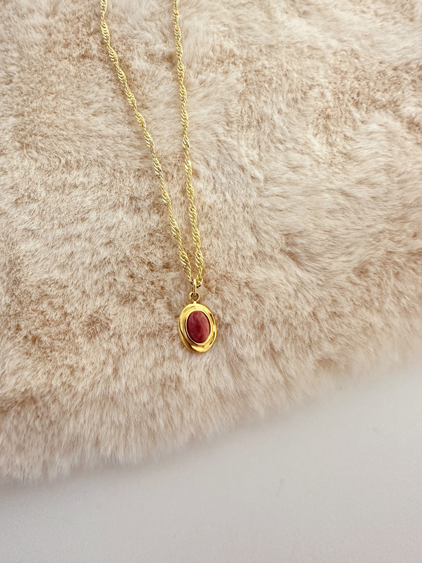 Rhodonite Necklace Set