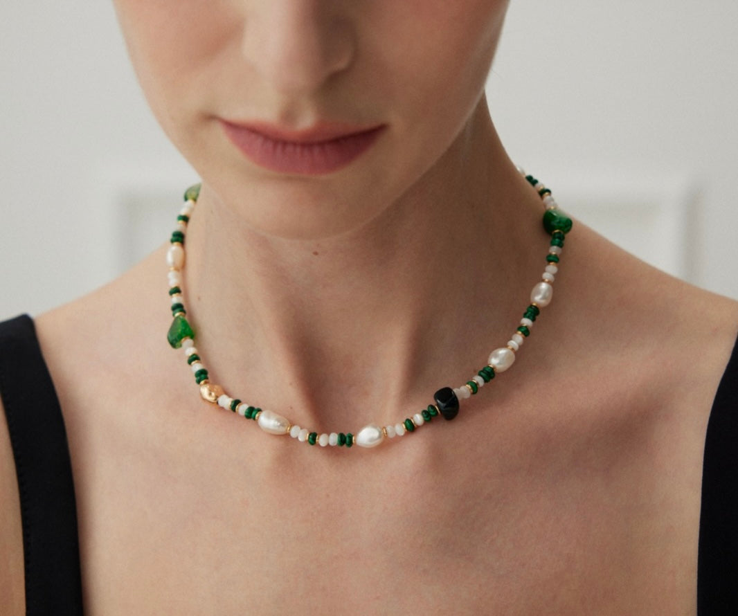 Verdant Pearl Necklace